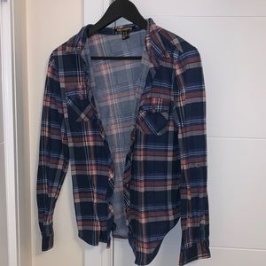 blue/purple plaid flannel